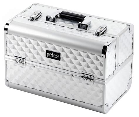 silver metal makeup box|Silver Makeup Boxes for sale .